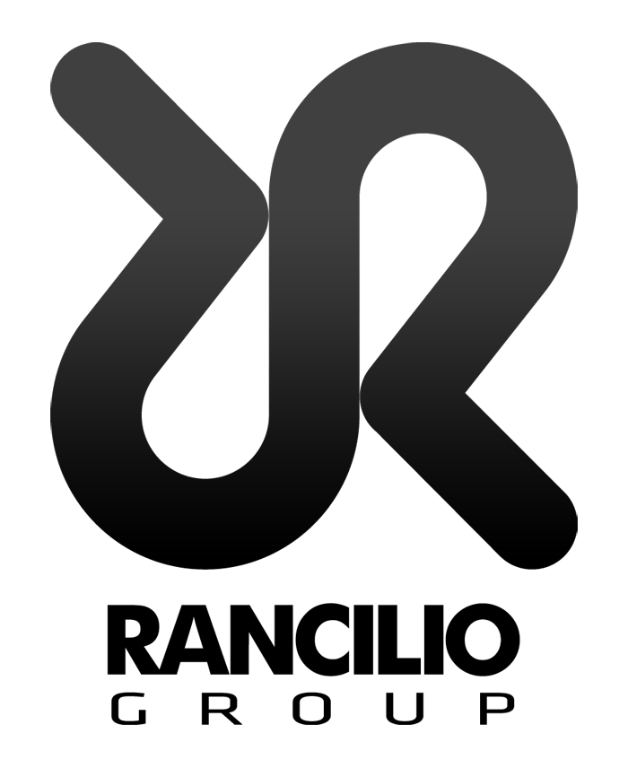 A black and white logo for rancilio group
