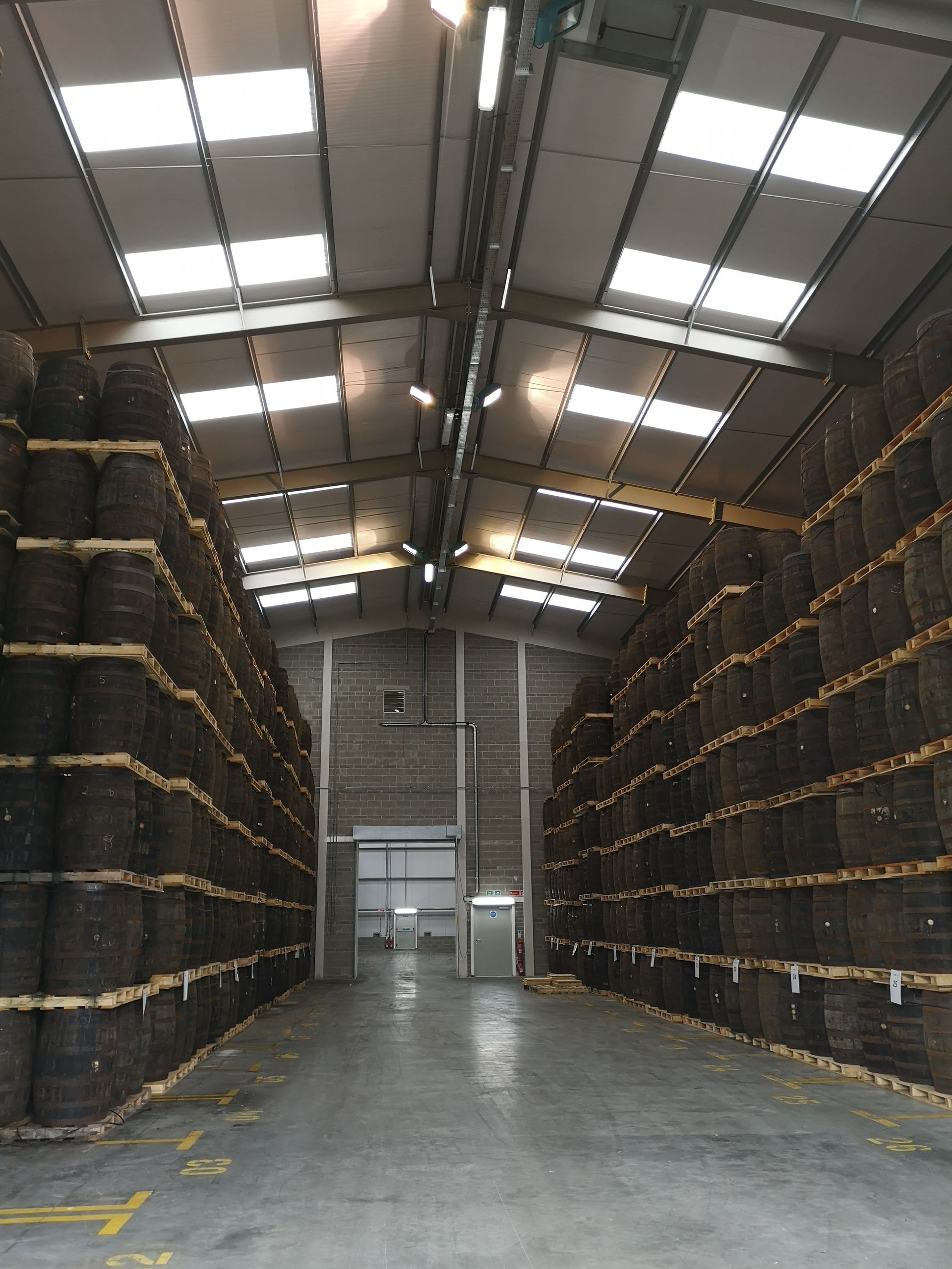 A large warehouse filled with lots of tires on shelves