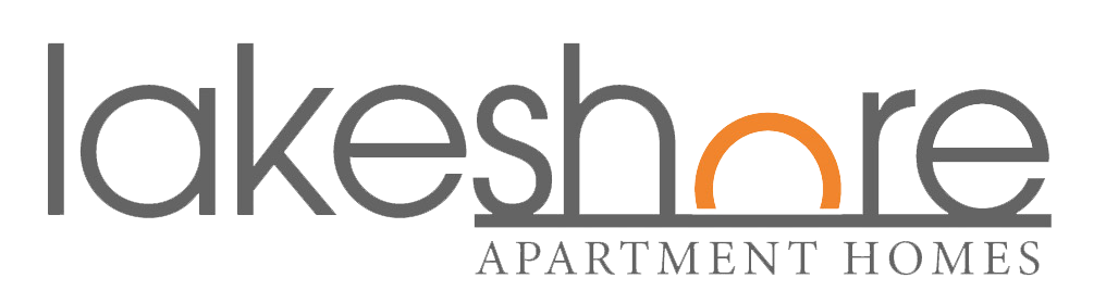 Lakeshore Apartment Homes logo with a partial orange arch.