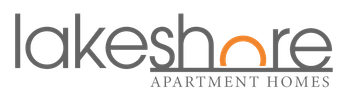 Lakeshore Apartment Homes logo with a partial orange arch.