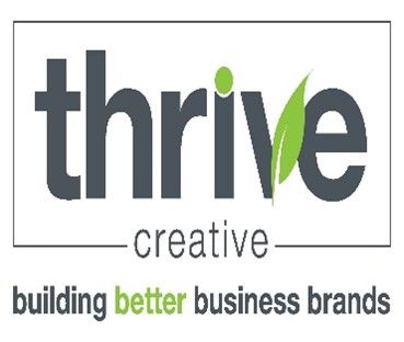 A logo for thrive creative building better business brands