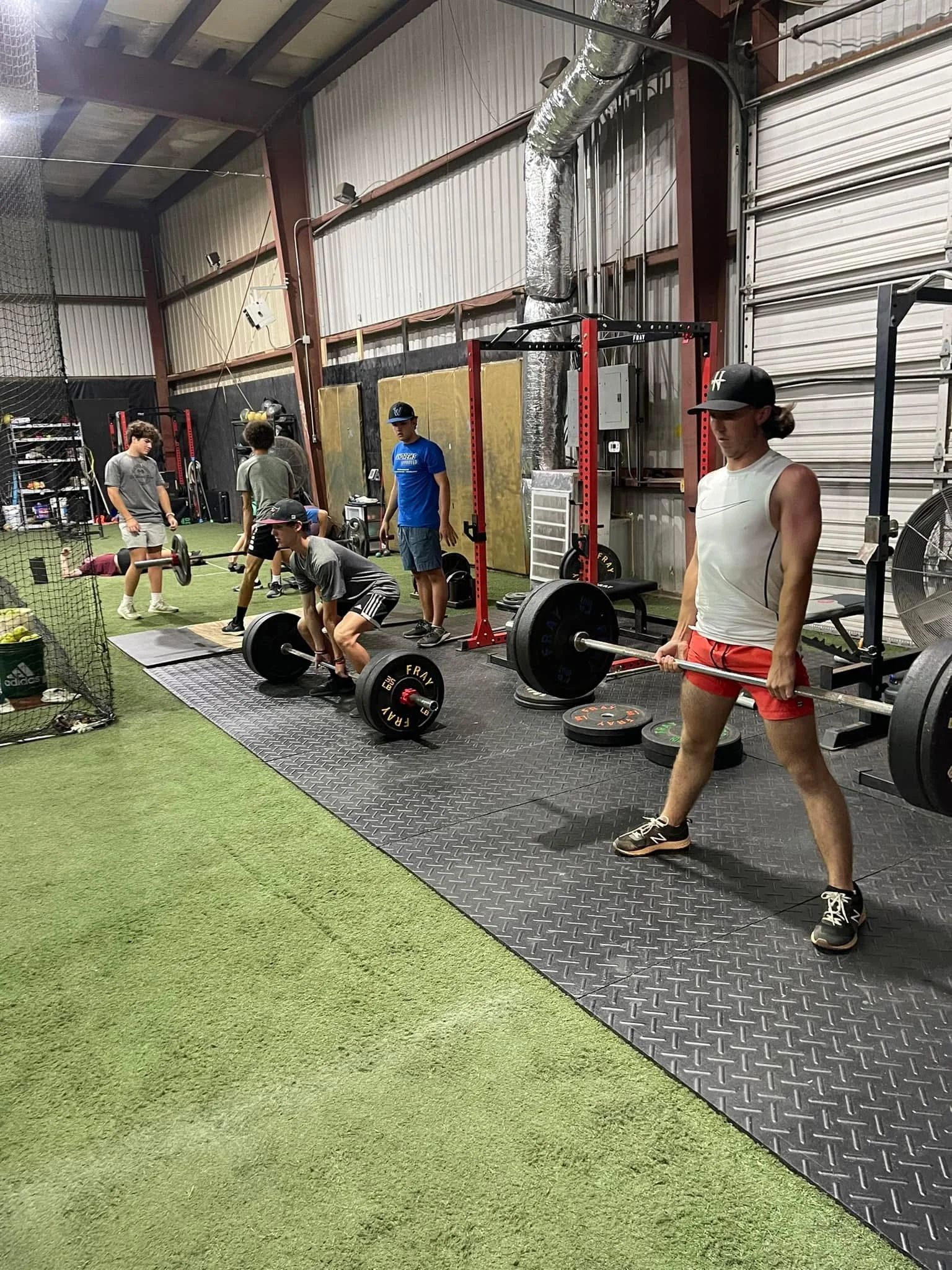 Pipeline athlete training inside the Pensacola indoor facility