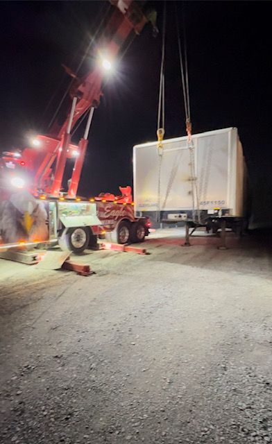 Crane Towing White Container Van — Fort Wayne, IN — Blue Eagle Towing