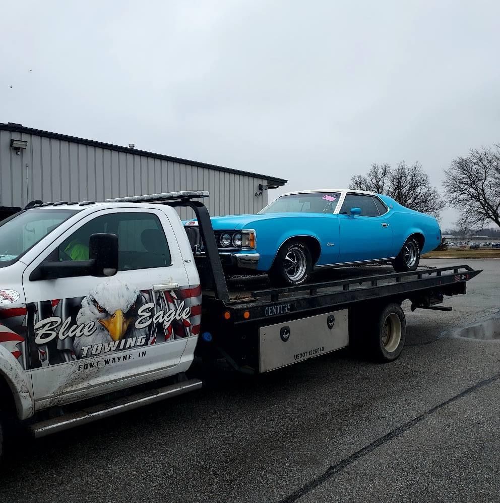 Towed Mercury Cougar — Fort Wayne, IN — Blue Eagle Towing