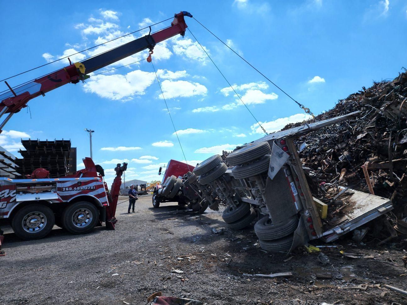 Damaged Truck — Fort Wayne, IN — Blue Eagle Towing