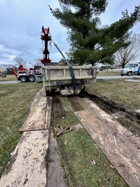 Towing Dump Truck — Fort Wayne, IN — Blue Eagle Towing