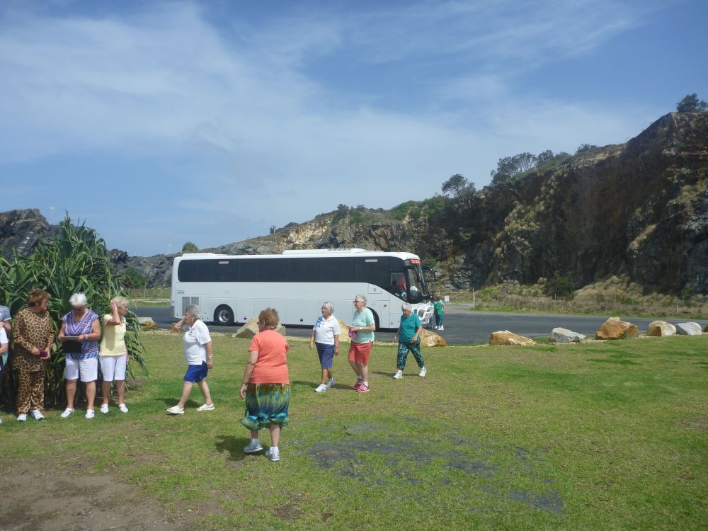 Bus charter for a group of seniors