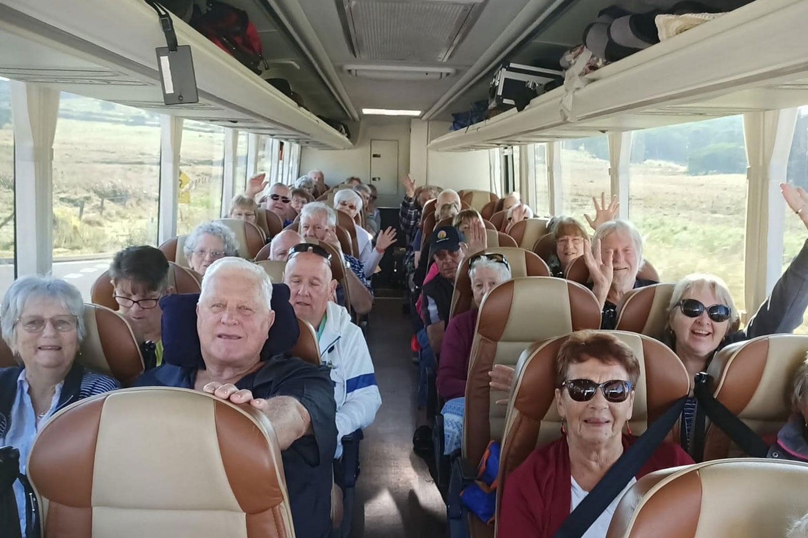 A Group Of Seniors Inside The Bus