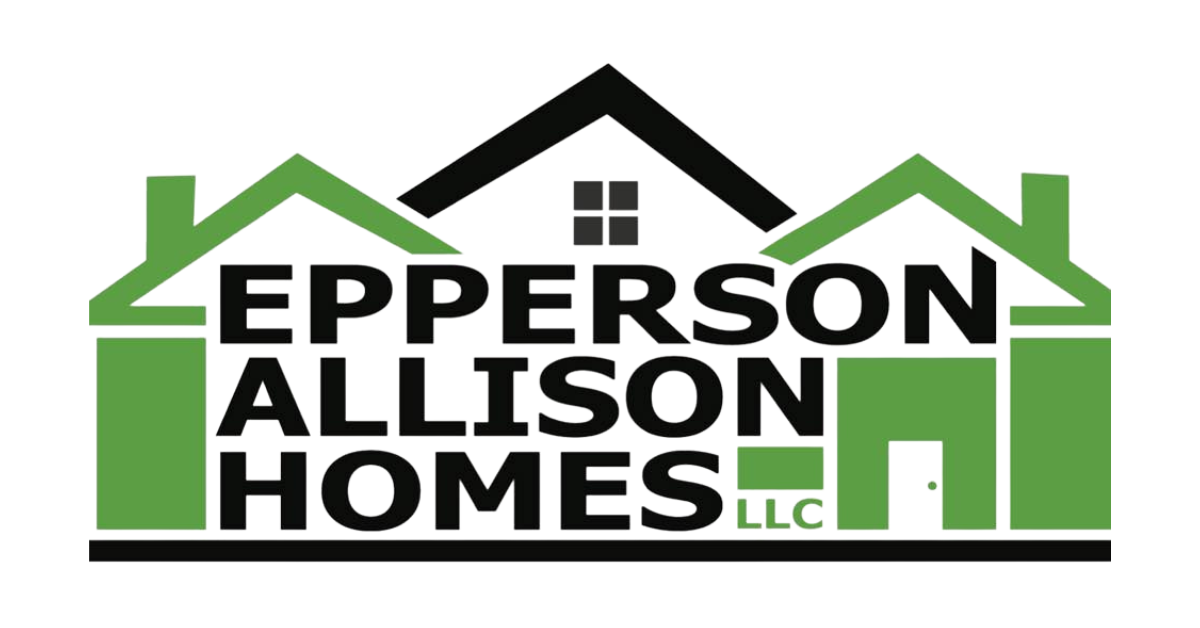 The logo for epperson allison homes llc is green and black.