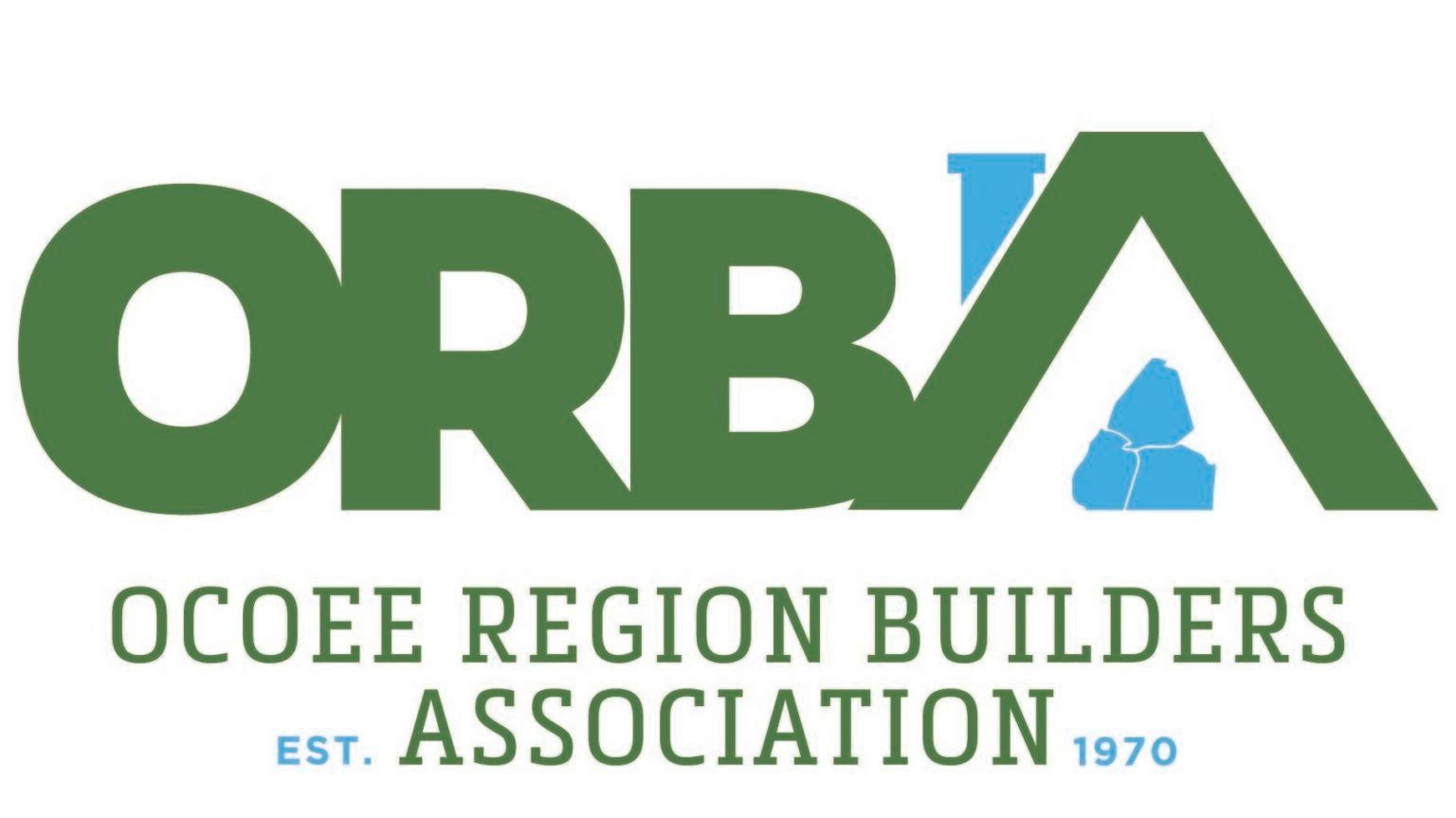A logo for the ocoee region builders association