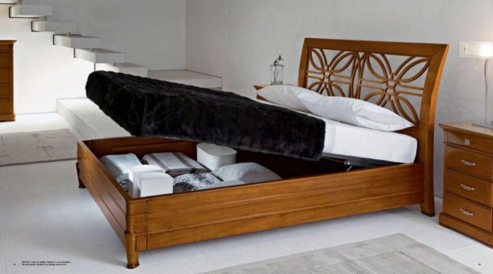camera da letto con letto contenitore