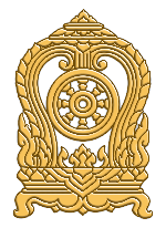 A gold emblem with a heart and a wheel on a white background.