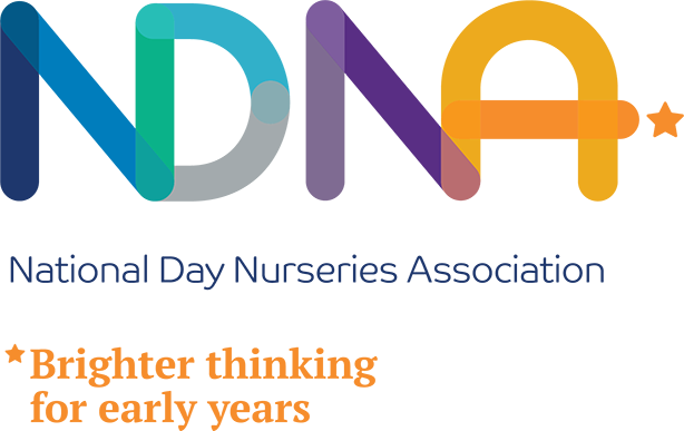 The ndna logo is a member of the national day nurseries association