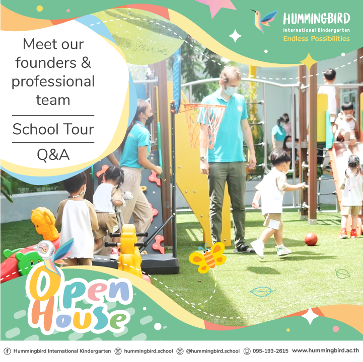 An advertisement for an open house school tour