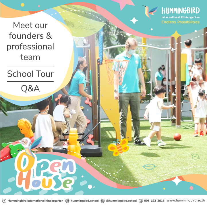 An advertisement for an open house school tour