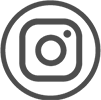 An instagram logo in a circle on a white background.