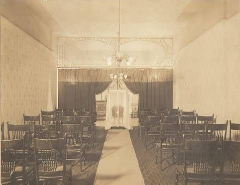 Original chapel at W.F Gormley & Sons Funeral Chapel in Sacramento, CA