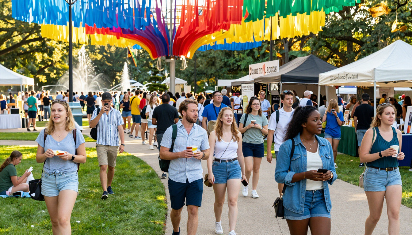 Crowds at Centennial Olympic Park festival