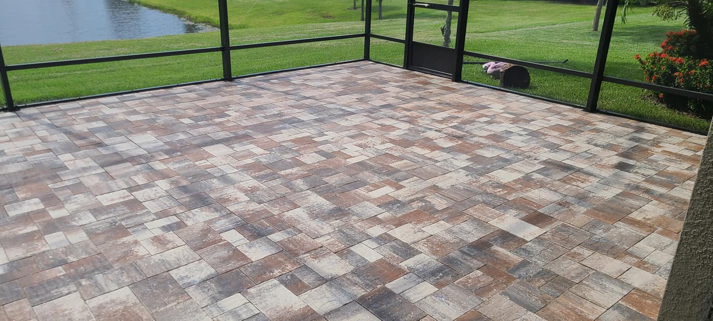 Brick pavement pressure washing — Apollo Beach, FL — EGA Parking Lot Striping & Pressure Washing