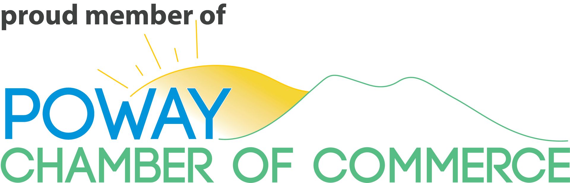 Poway Chamber of Commerce Logo with texted reading 