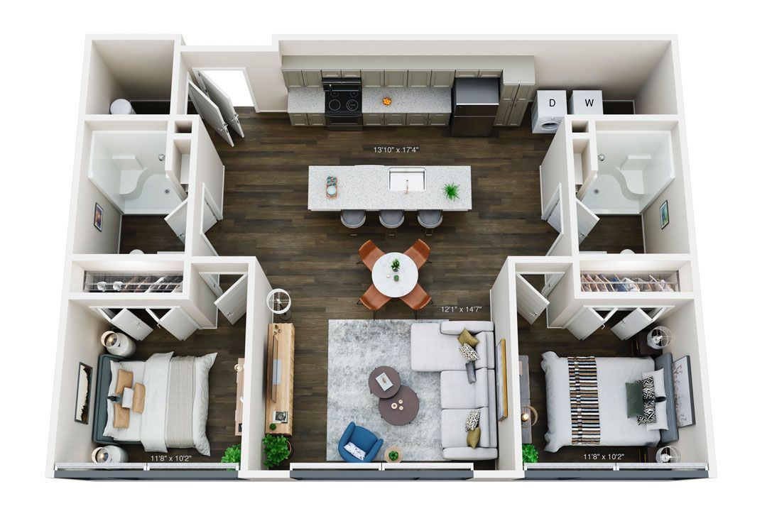 1331 Laramie - Unit C Floor Plan