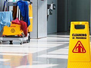 Professional Cleaners — Wet Floor Sign In Mount Holly, NC