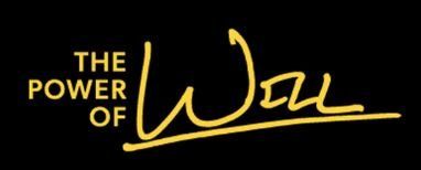 A black and gold logo for the power of you