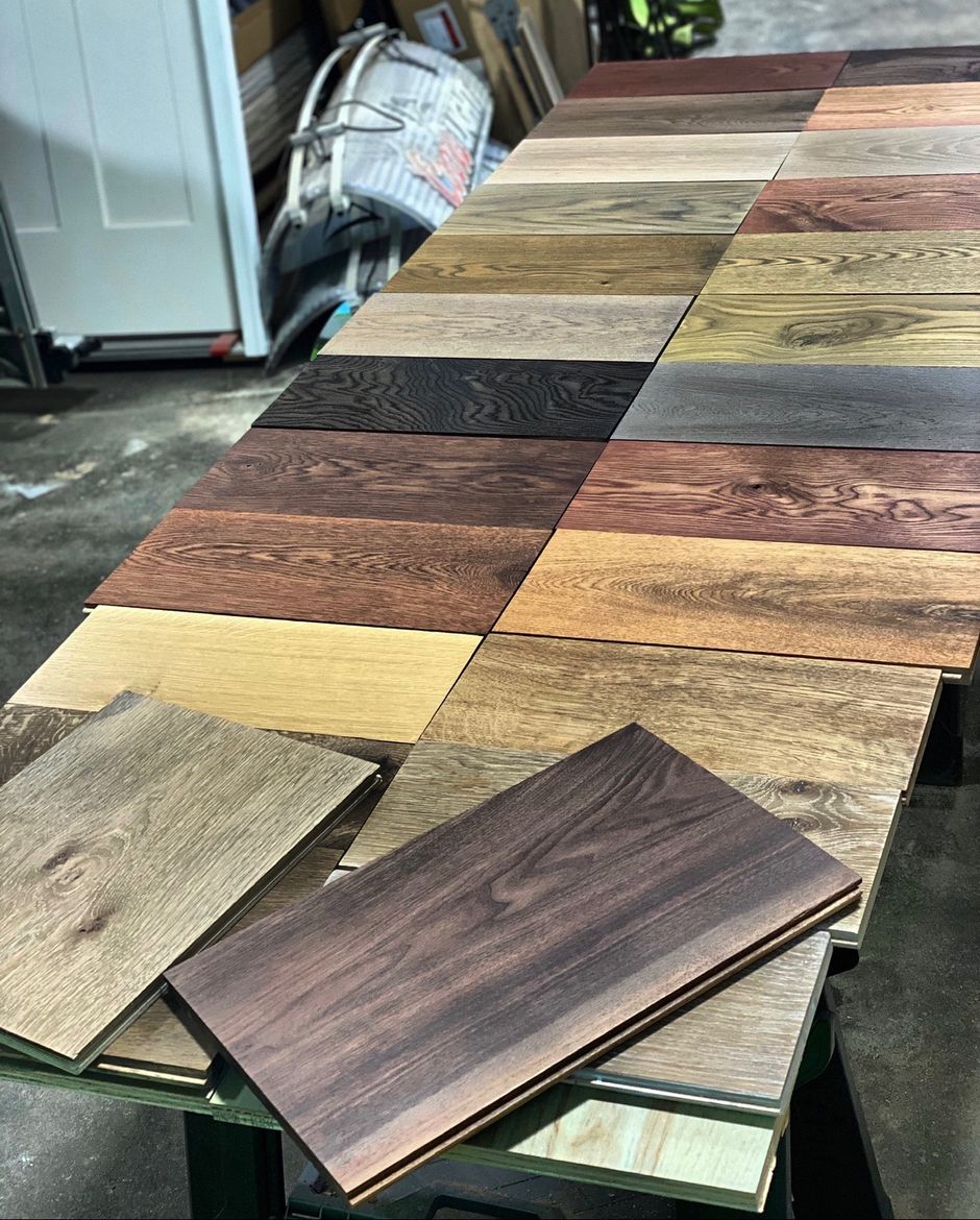 There are many different types of wood on the table.