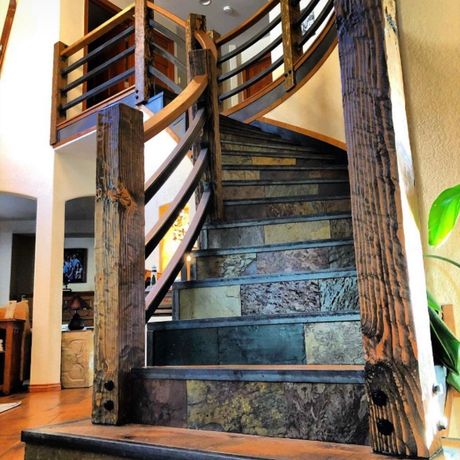 Beautiful wood stairs near denver