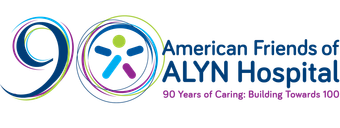 The logo for the american friends of alyn hospital