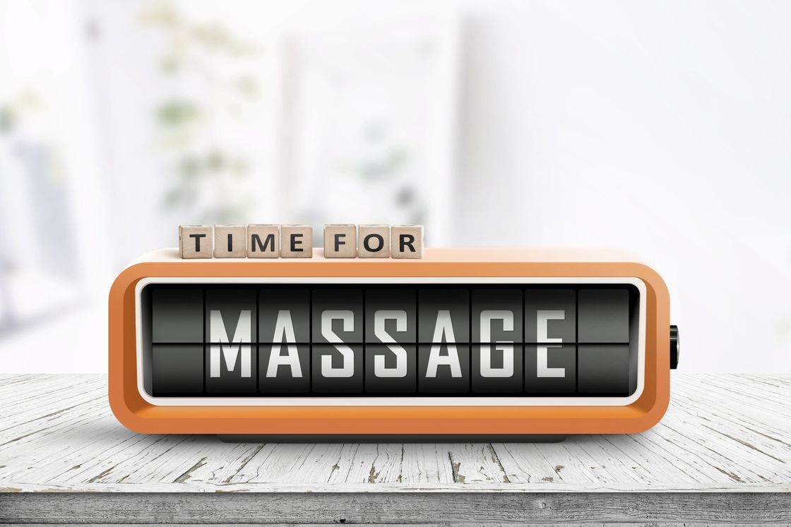 Time for massage message on a retro clock
