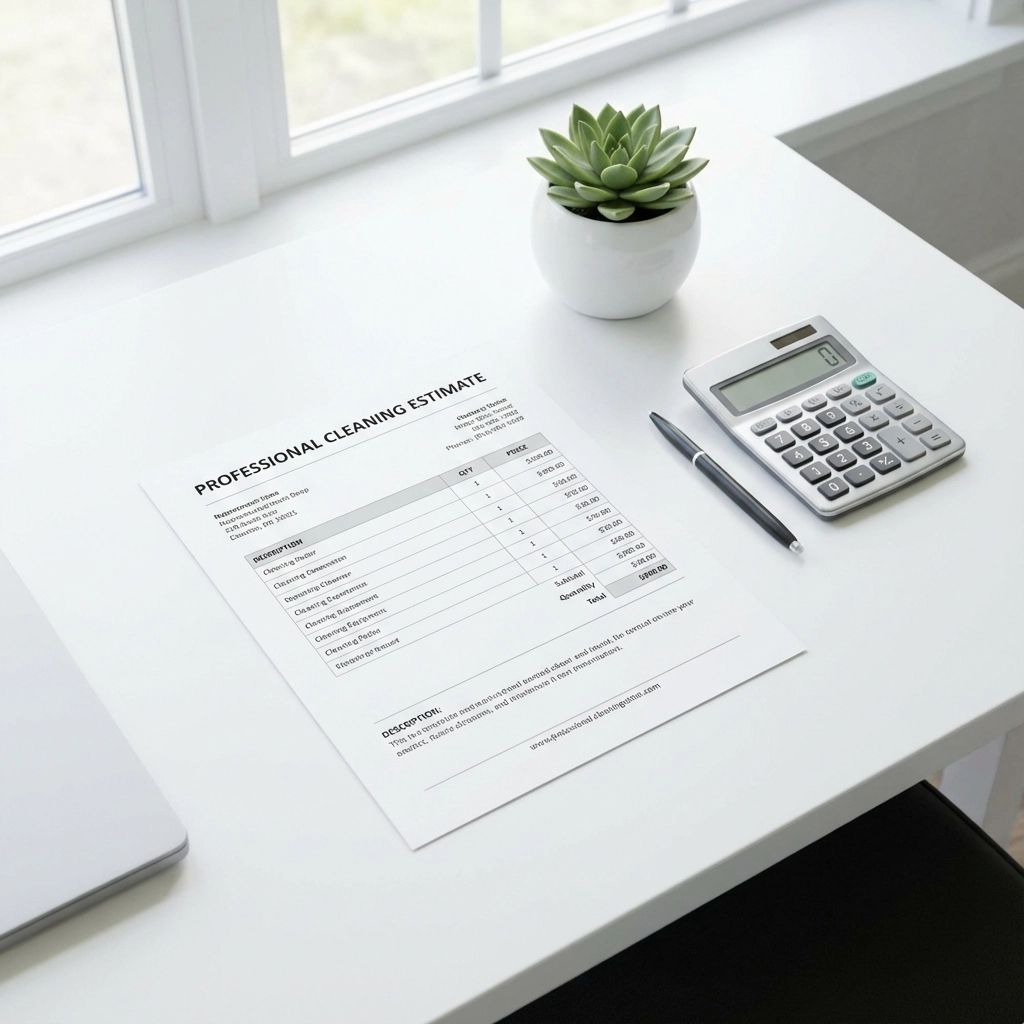 White desk with an invoice, calculator, pen, and a succulent plant. White desk with an invoice, calculator, pen, and a succulent plant.