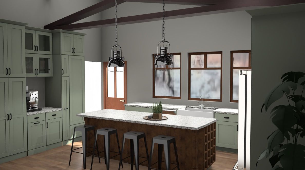 Kitchen design and rendering by WS Design & Build