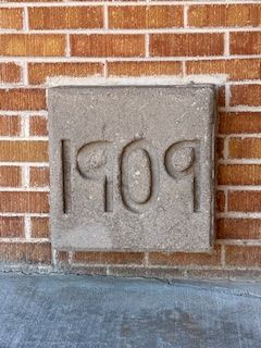 Our church corner stone for the original 1909 church.