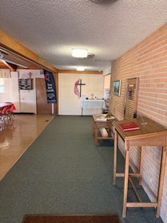 Church front door entry.