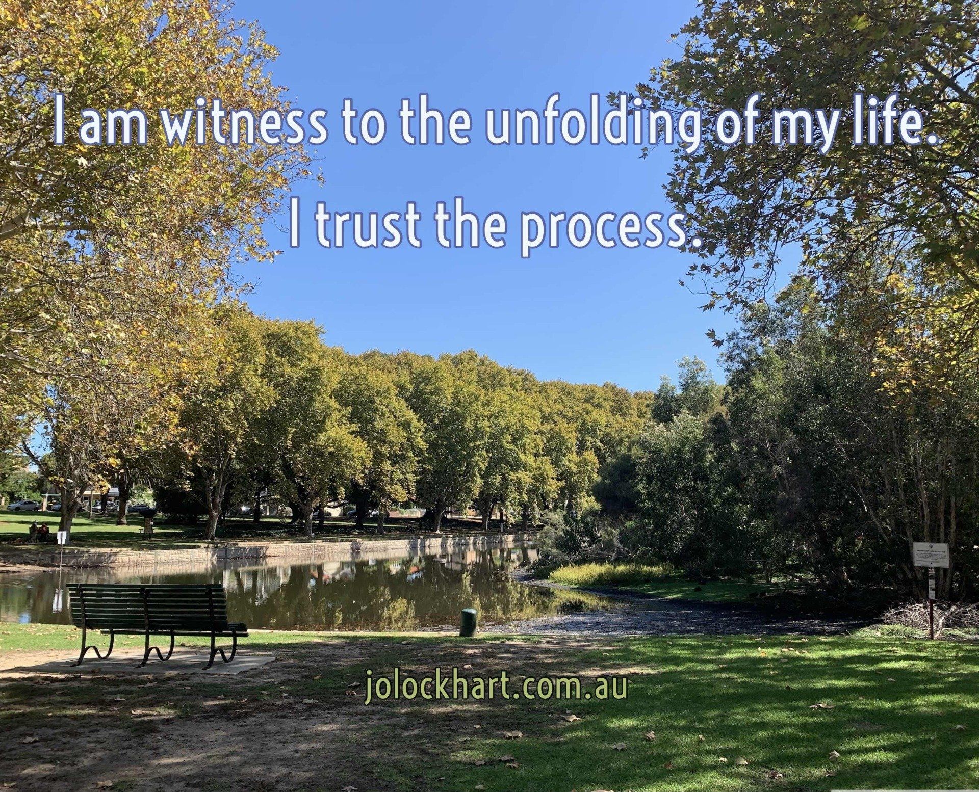 I am witness to the unfolding of my life. I trust the process