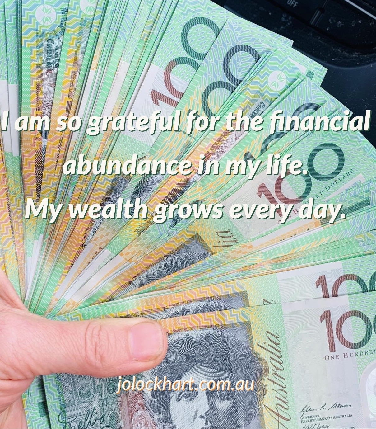 I am so grateful for the financial abundance in my life. My wealth grows every day.