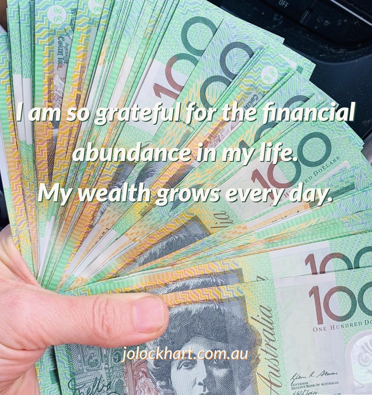 I am so grateful for the financial abundance in my life. My wealth grows every day.