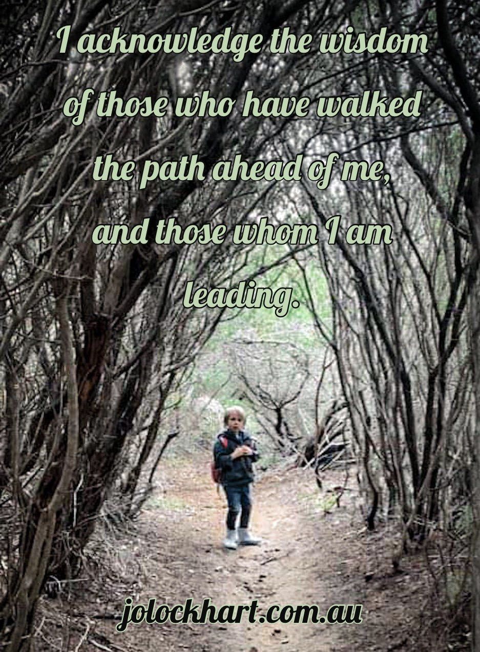 I acknowledge the wisdom of those who have walked the path ahead of me...