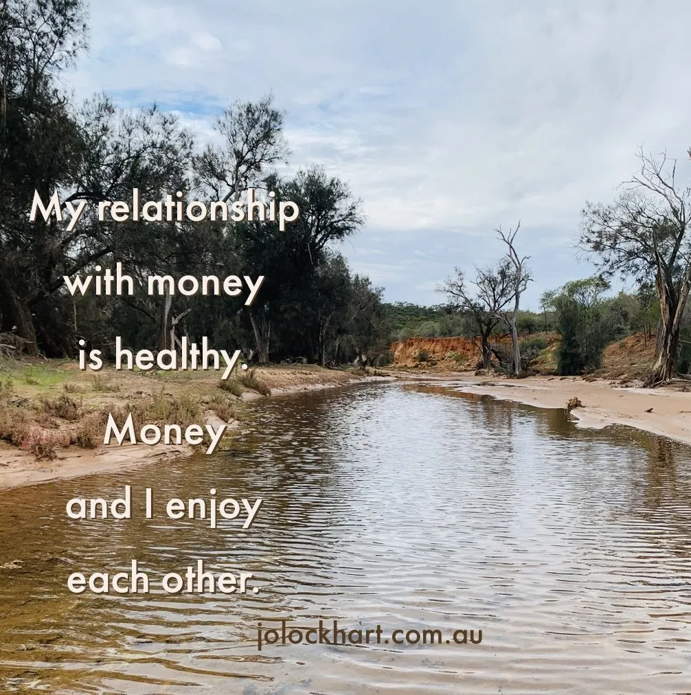 My relationship with money is healthy. Money and I enjoy each other.