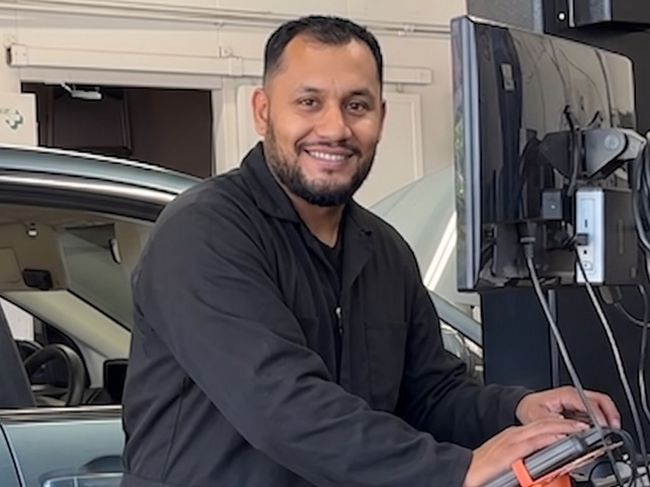 Smog technician working at San Juan Auto Smog in Fair Oaks