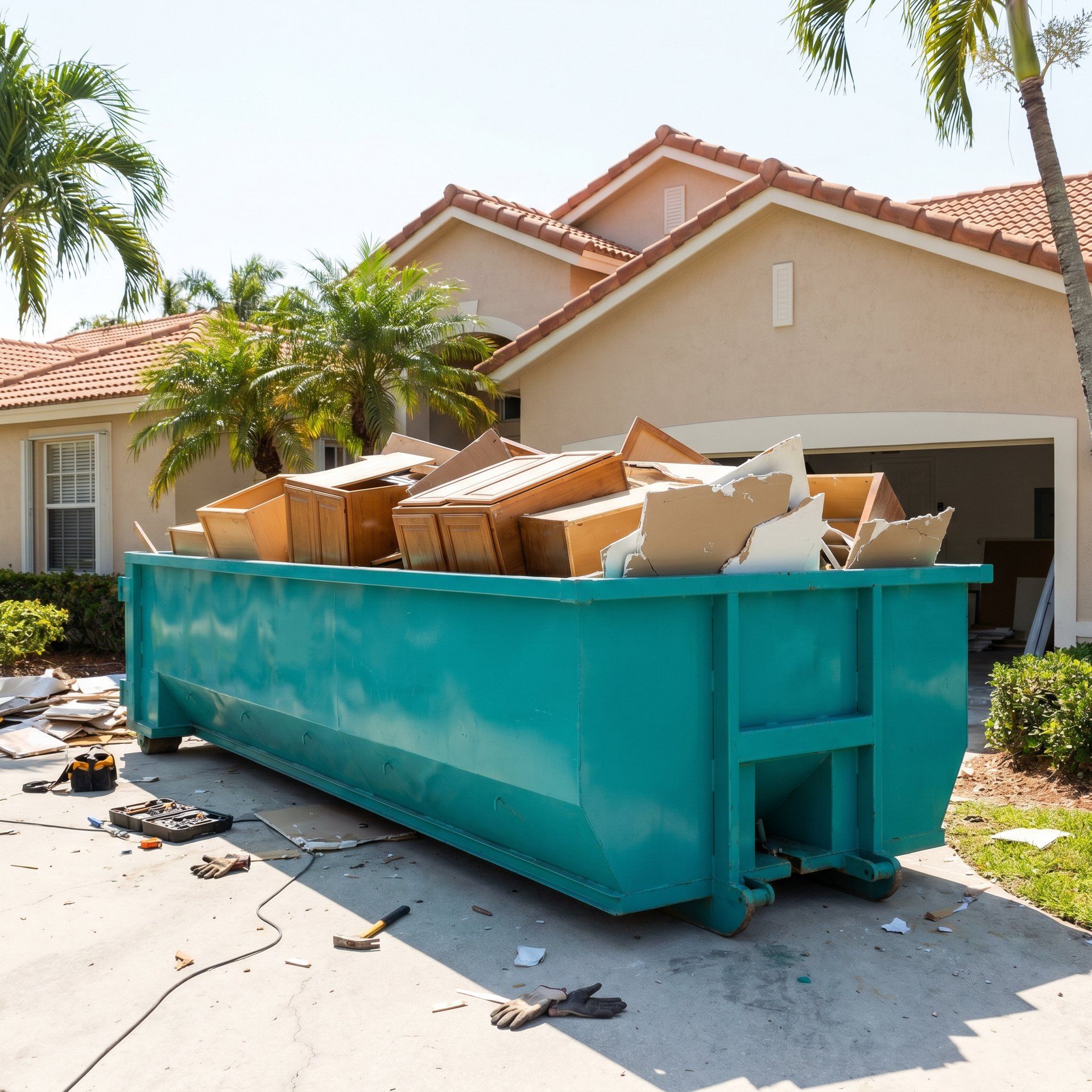 20 yard dumpster kitchen renovation Cutler Bay FL