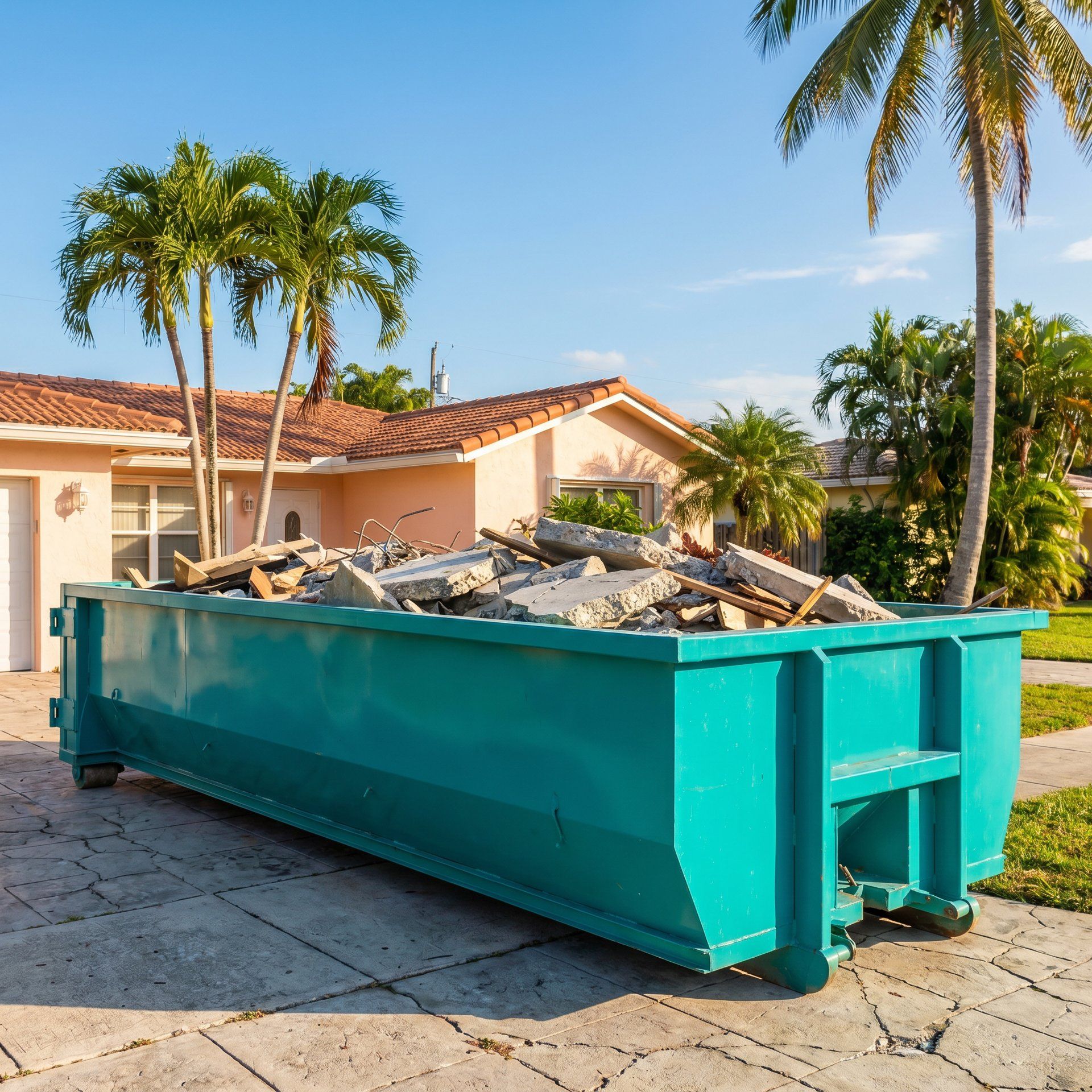 concrete heavy debris dumpster service Cutler Bay FL