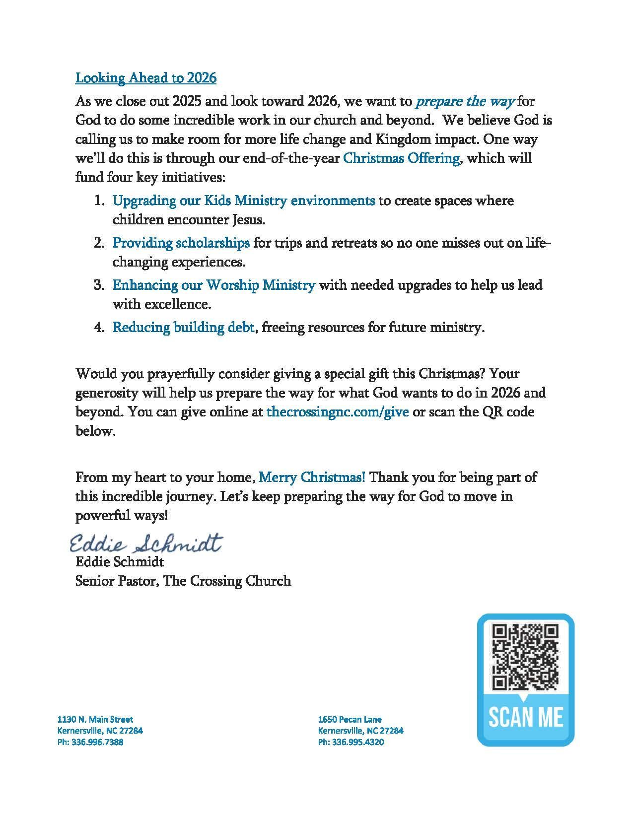 Annual Christmas Letter - Back Page