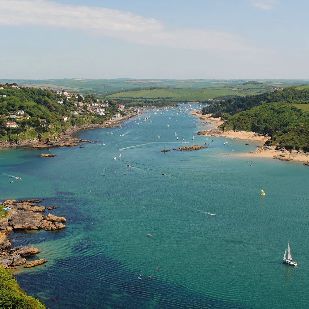 View of Salcombe from Bolthead near Pennymoor Caravan and Camping Park