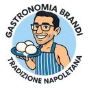 Chef holding plate of mozzarella, logo for