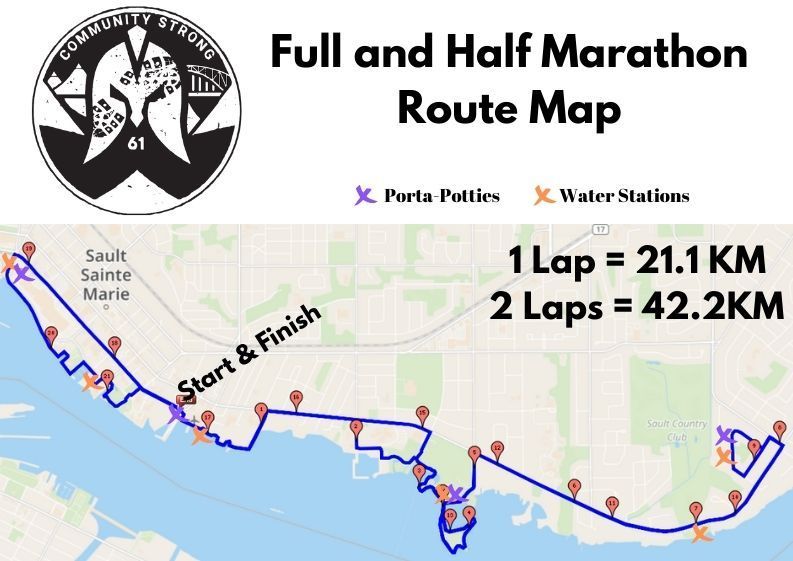 Full and Half Marathon Route Map
