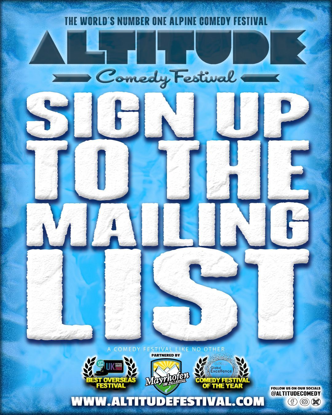 Click here to sign up to the mailing list 