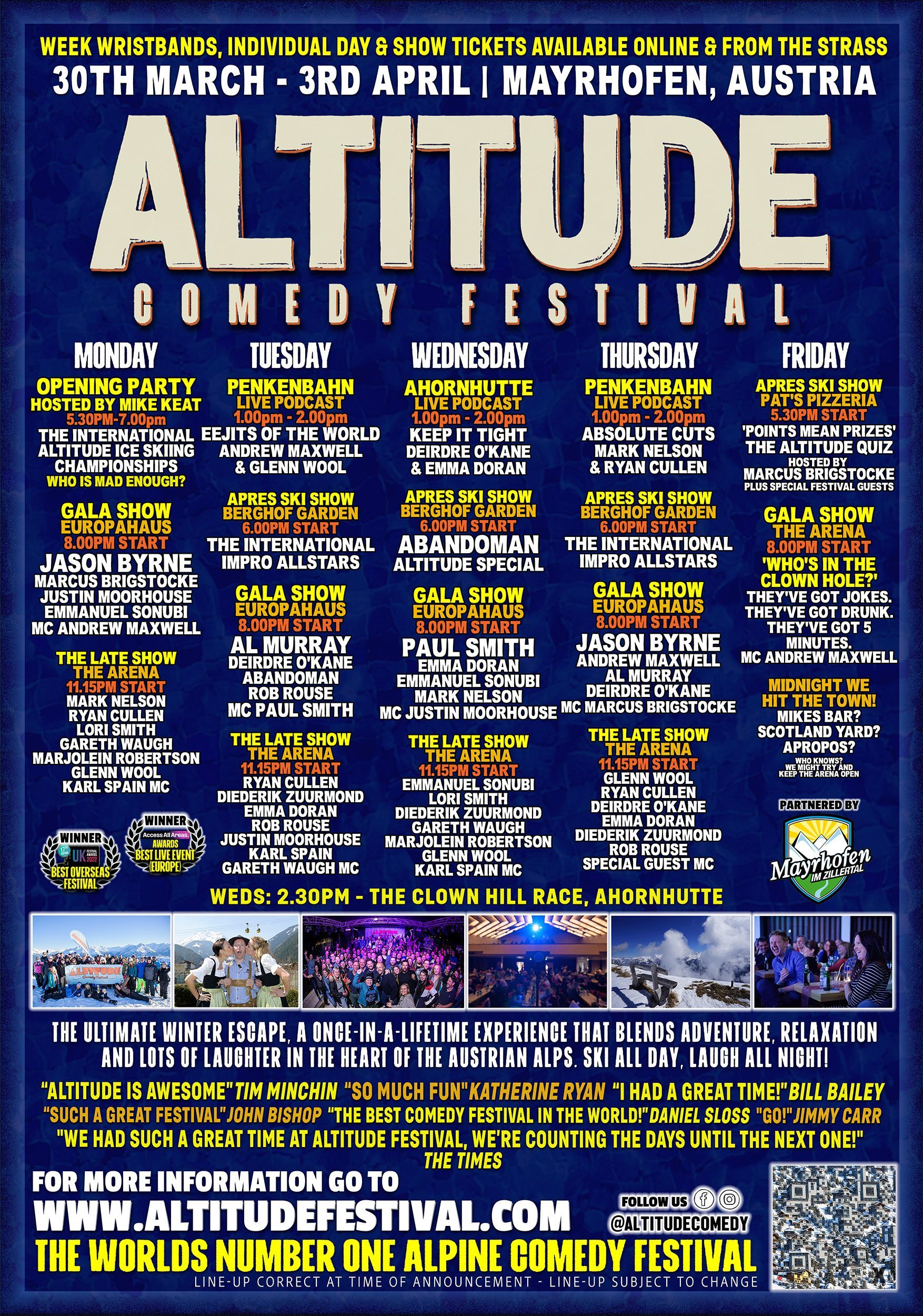 Altitude 2023 programme