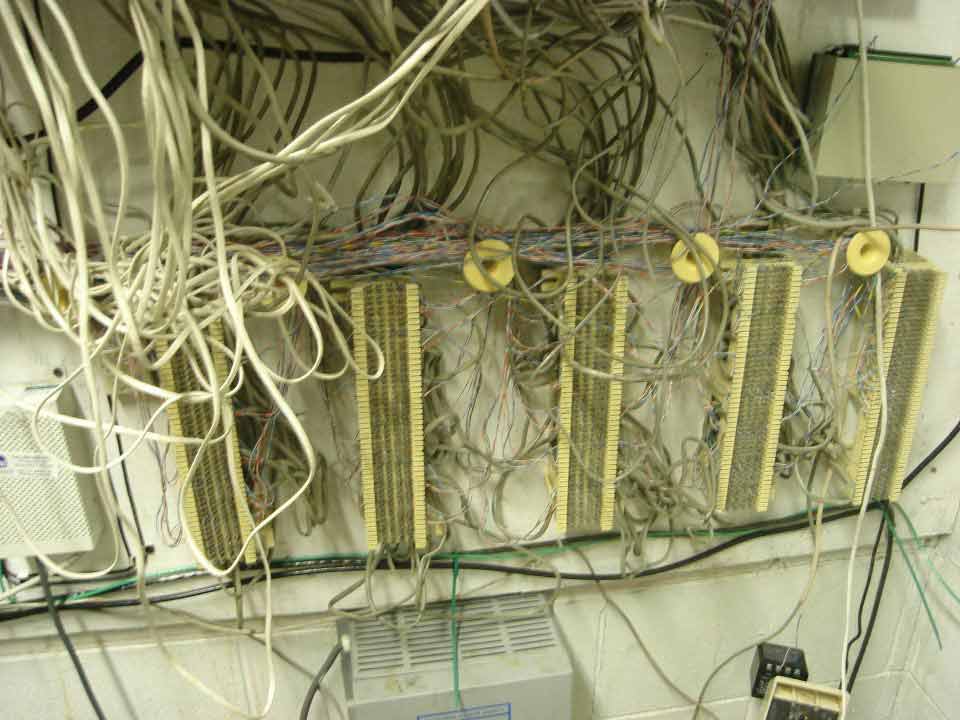 Ethernet Cables Disorganized before CompAge Inc.